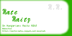 mate maitz business card