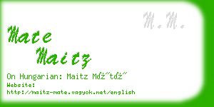 mate maitz business card